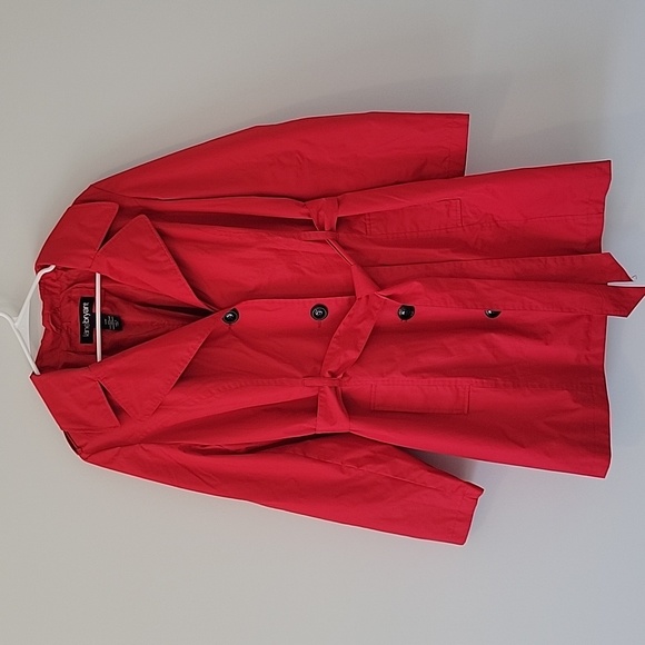 Lane Bryant Jackets & Blazers - Lane Bryant Red Trench Coat size 14, size 16
